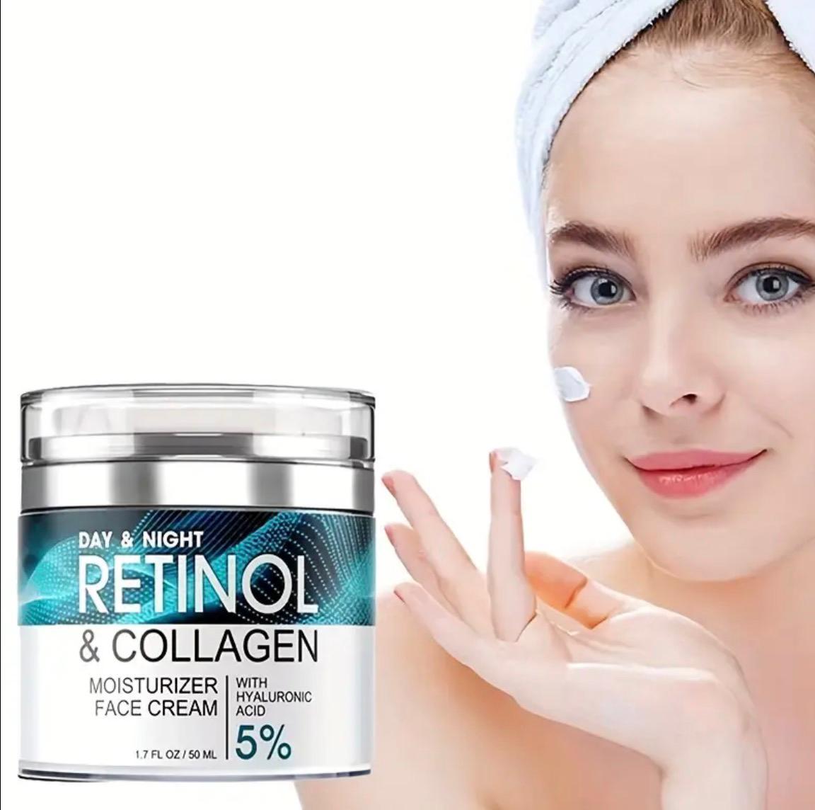 Retinol Moisturizing Cream with Collagen, Hyaluronic Acid &amp; Vitamin E - Hypoallergenic