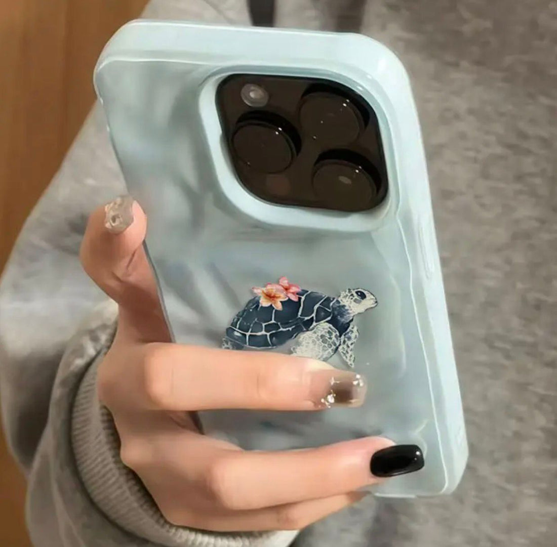 17 Air Adorable Watercolor Turtle Floral Phone Case