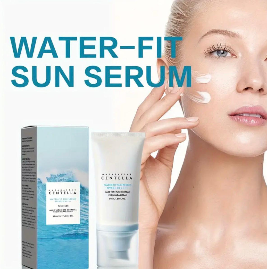 SPF50 PA+++ Sunscreen Moisturizer, Helps Prevent Sunburn, Suitable for Daily Use, Provides Skin Protection Against Environmental Damage, Contains Collagen And Vitamin E, Korean Sunscreen for All Skin Type