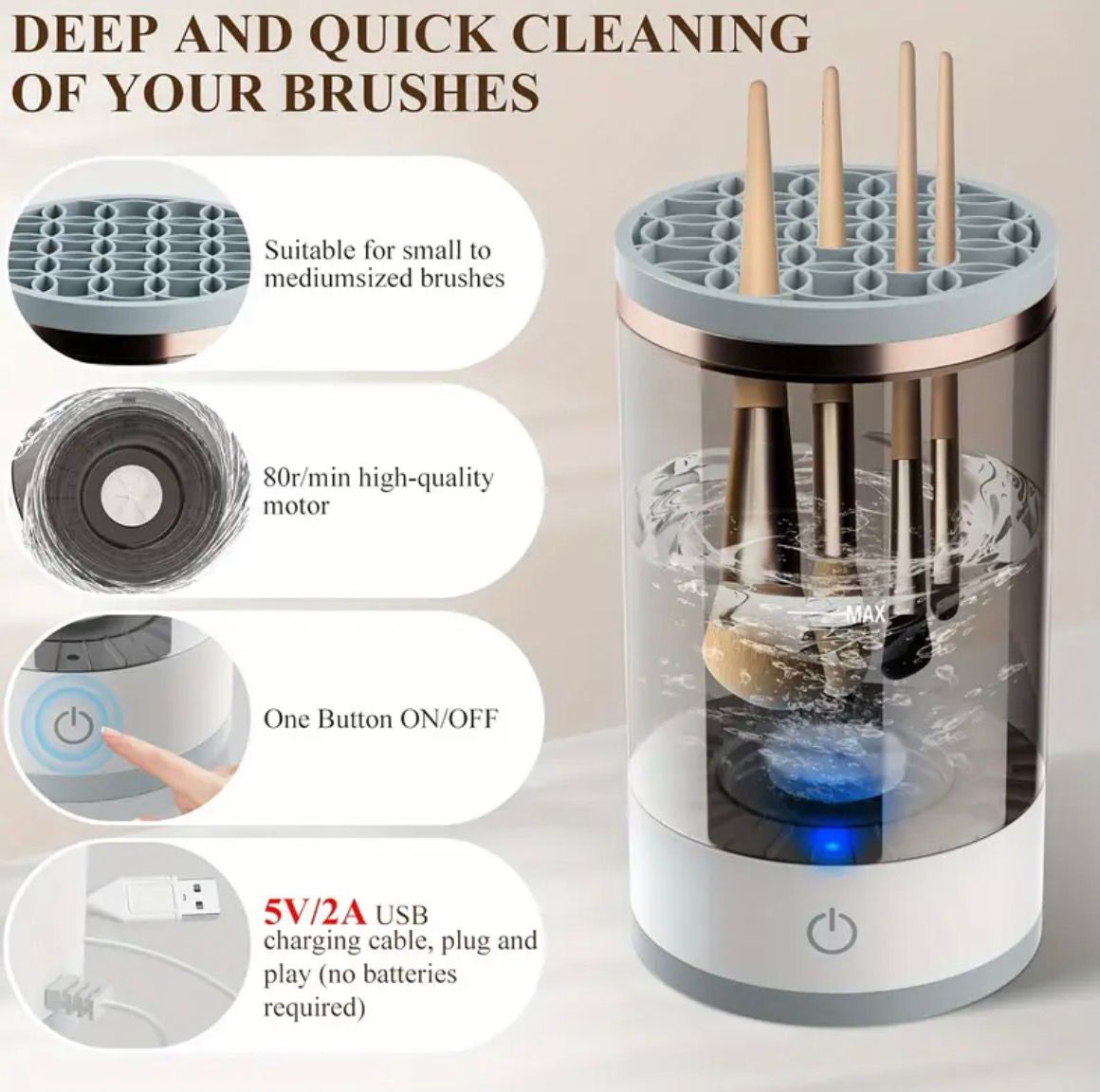 Electric Makeup Brush Cleaner