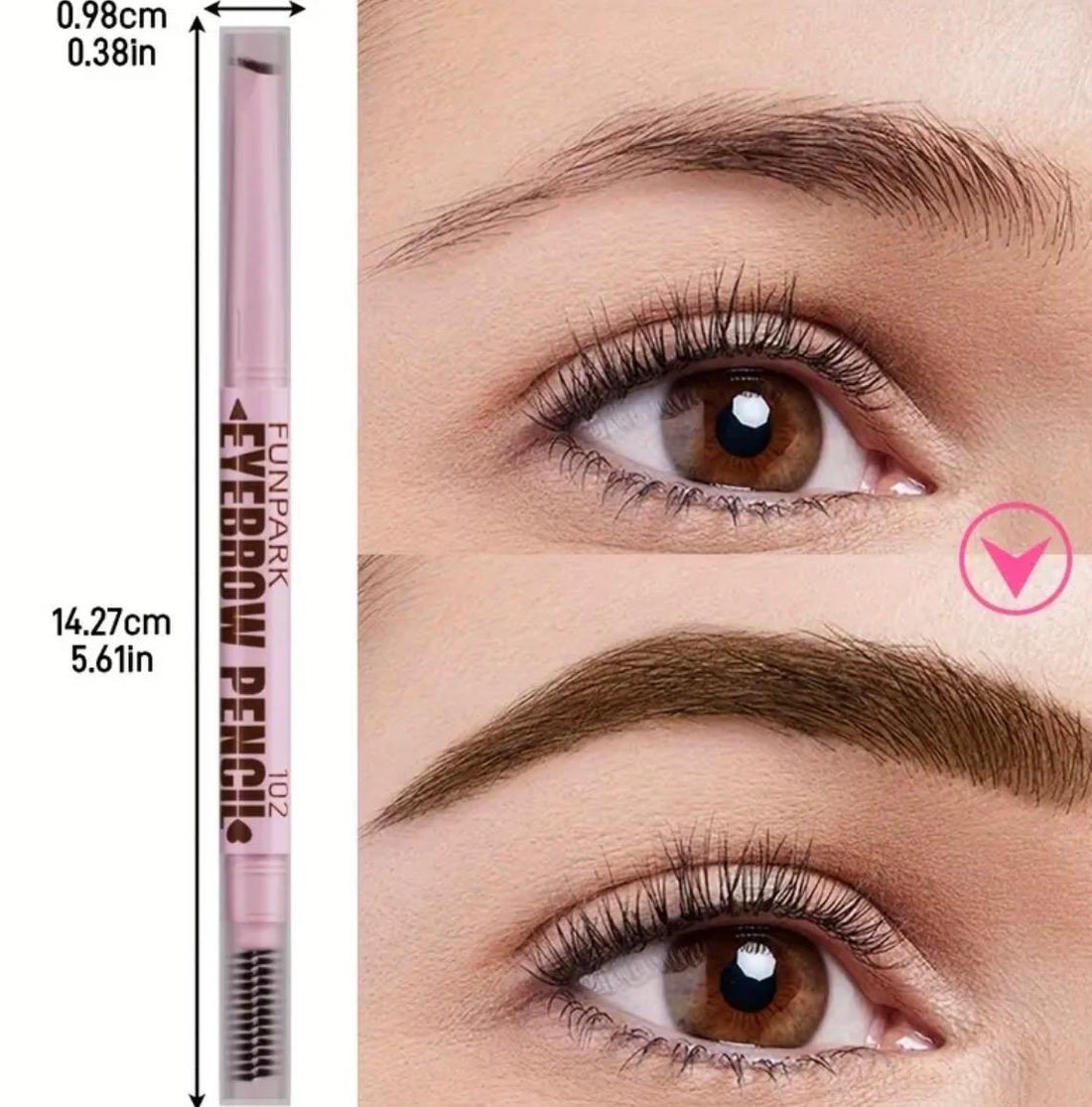 Extremely Fine Flat Core Double Heads Automatic Eyebrow Pencil Waterproof Long-lasting