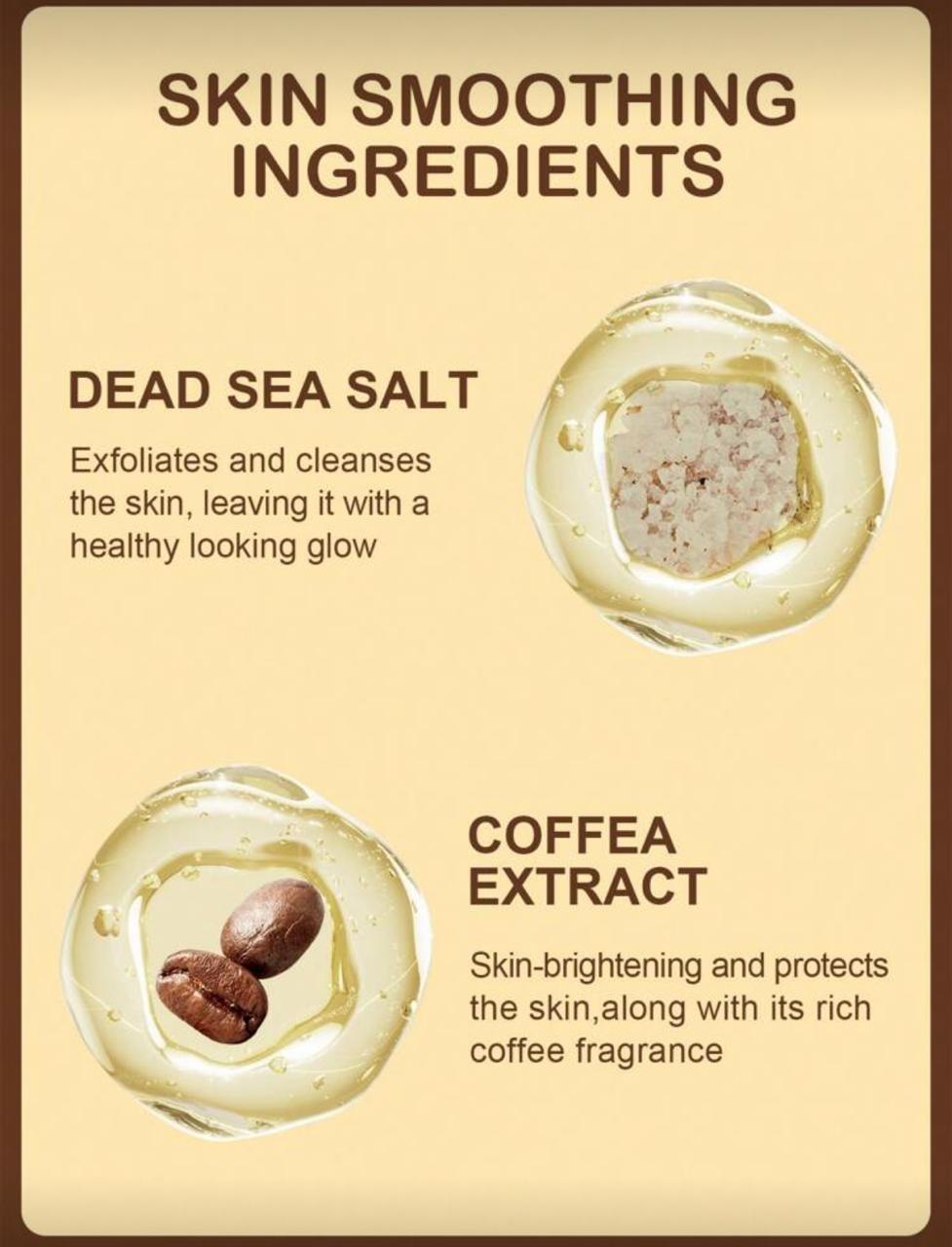 Slow Sunday Coffee&amp; Dead Sea Salt Body For Silky Smooth Skin Body Scrub 100g