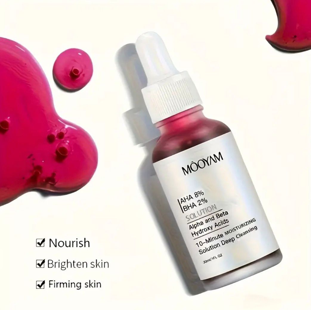 AHA8% BHA2% Essence Deeply Moisturizes And Brighten Skin Tone. Day And Night Essence.