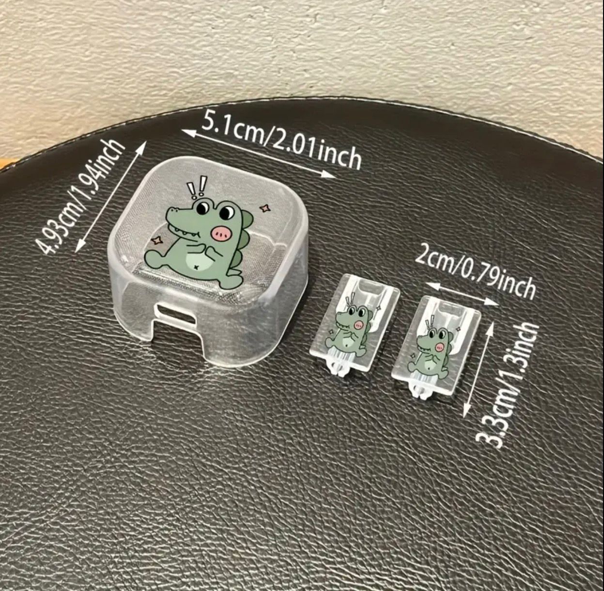 3pcs set of cartoon dinosaur charger protective cases suitable for iPhone