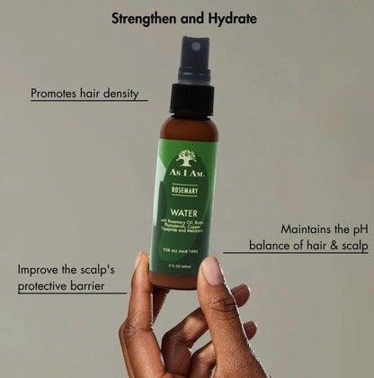 As I Am Rosemary Water - 2 Fluid ounce - with Biotin &amp; Saw Palmetto