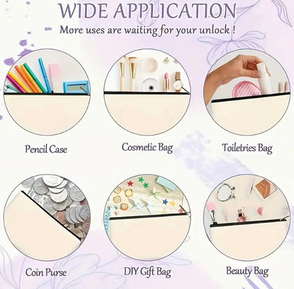 Stylish Canvas Makeup Bag with Zipper