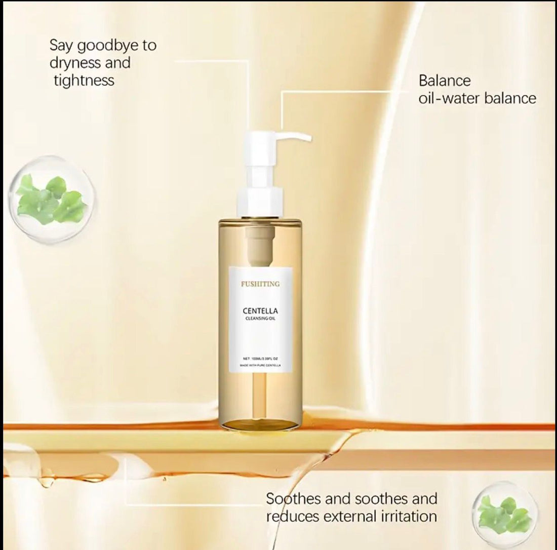 FUSHITING Centella Cleansing Oil – Pure Makeup Remover &amp; Soothing Balance Gentle, Deep Cleansing with Soothing Centella.