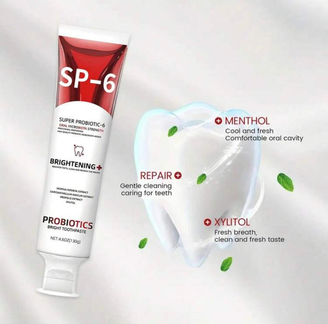 SP-6 Probiotic Toothpaste, Effective Teeth Whitening, Protect Enamel, Remove Stains