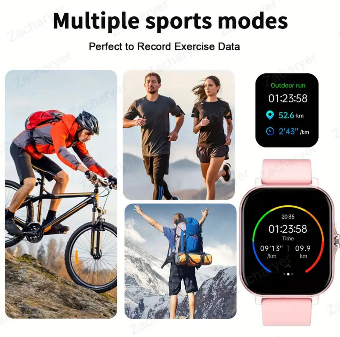 Smart Watch with 1.83&quot; HD Color Screen, Fitness Tracker with Heart Rate, Sleep Monitor, Step Counter, Call &amp; Message Notifications – Compatible with Android &amp; iOS