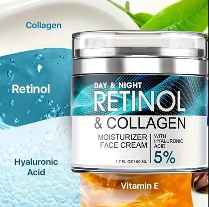 Retinol Moisturizing Cream with Collagen, Hyaluronic Acid &amp; Vitamin E - Hypoallergenic
