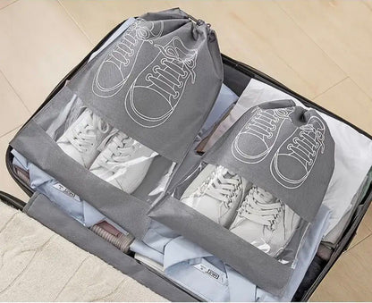 Travel Shoe Storage Bags - Lightweight, Transparent 10 Pcs