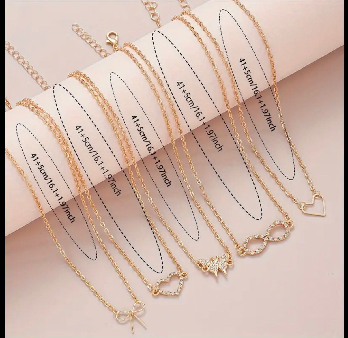 5 Pcs Set Pendant Necklaces for Women