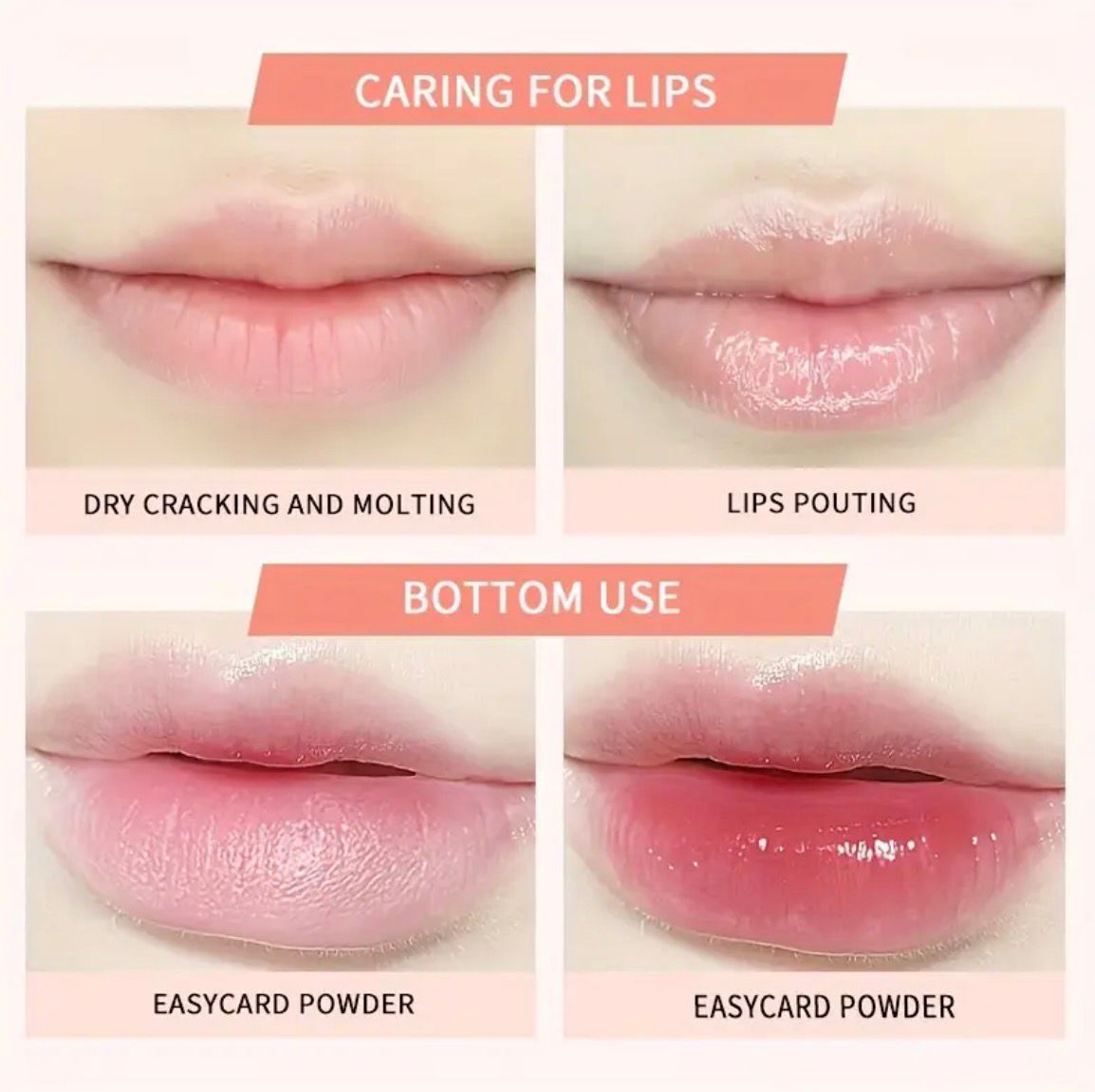 Peach Flavored Tinted Lip Balm Long-Lasting Moisturizing