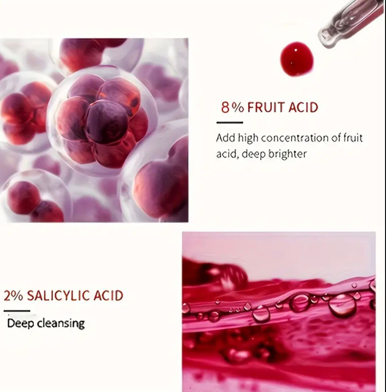 AHA8% BHA2% Essence Deeply Moisturizes And Brighten Skin Tone. Day And Night Essence.