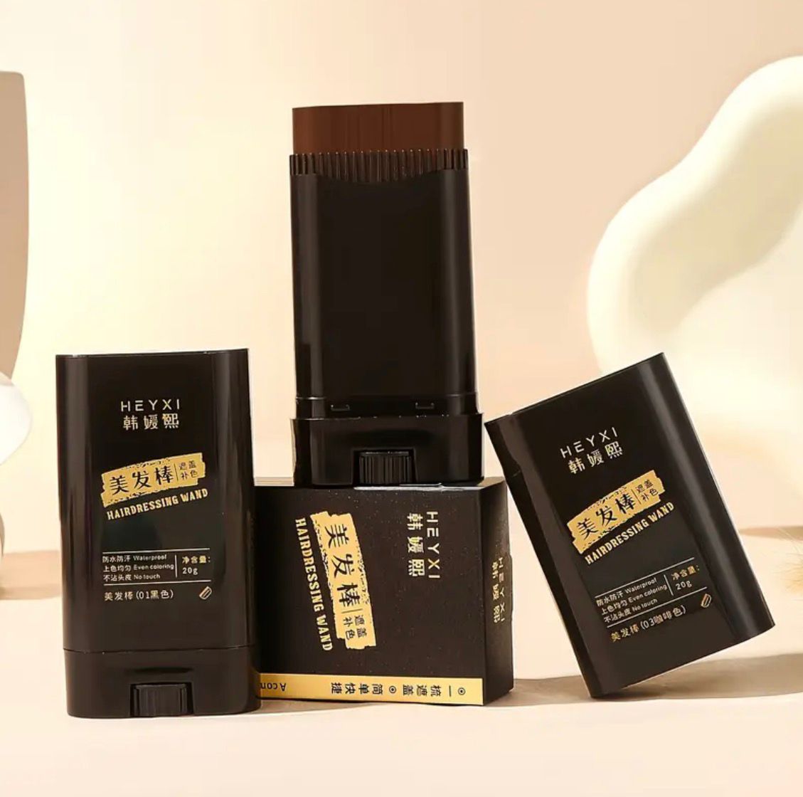 2 Color Hair Dye Applicator Pen with Comb - Waterproof &amp; Sweat-Resistant Rotating Design