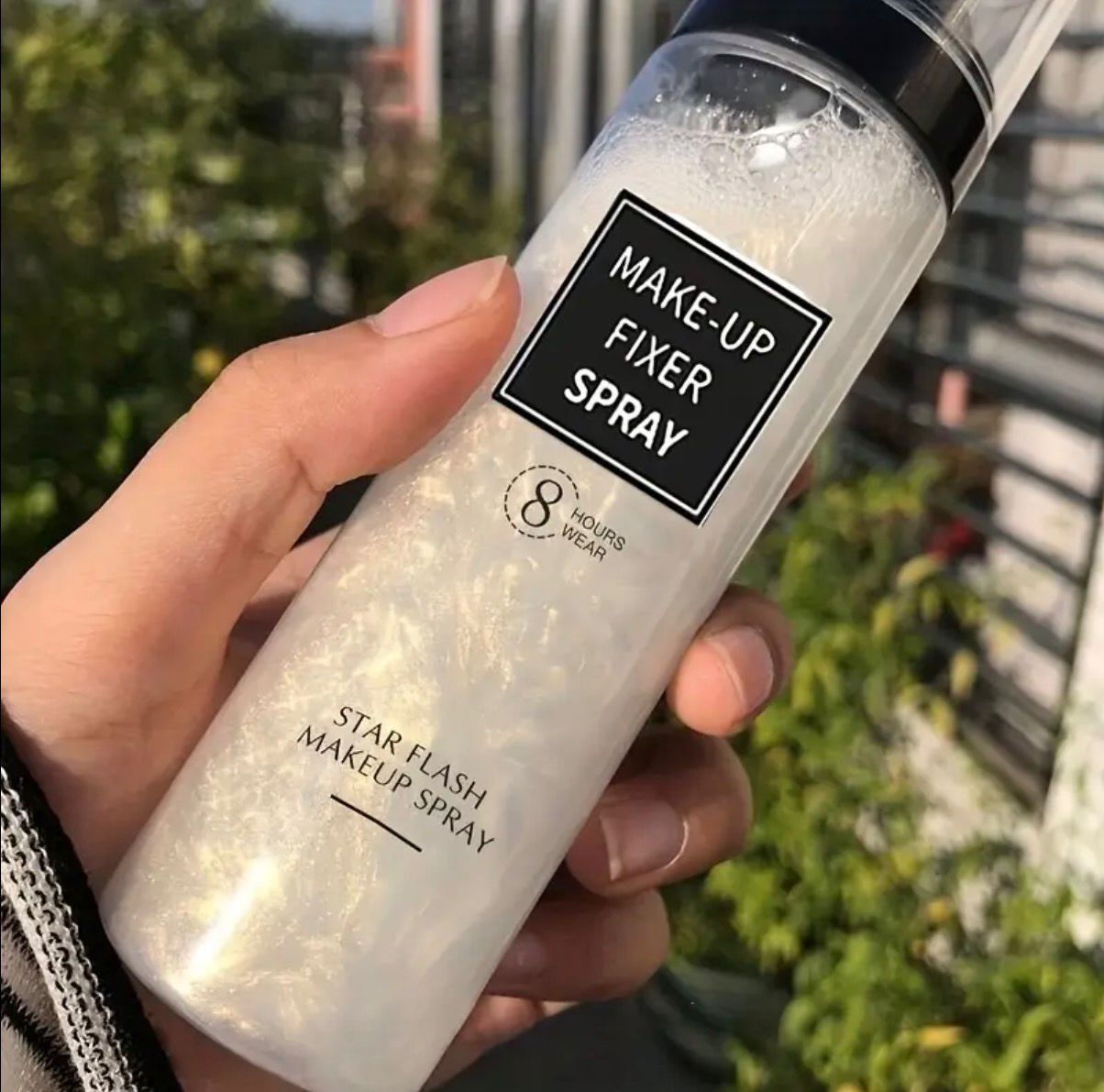 LIFUSHA Star Flash Makeup Fixer Spray - 3-in-1 Setting Spray for 8-Hour Wear, Oil Control, and Highlight 100ml.