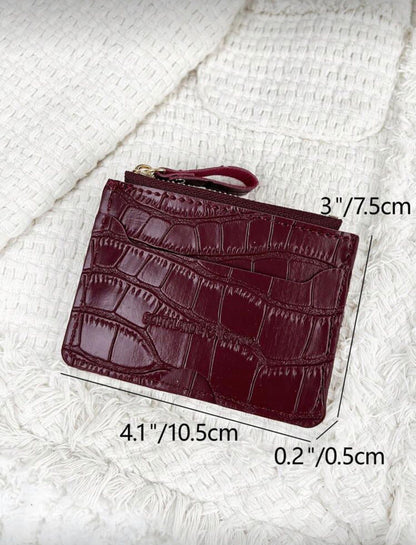 Slim Wallet Thin Lightweight Burgundy