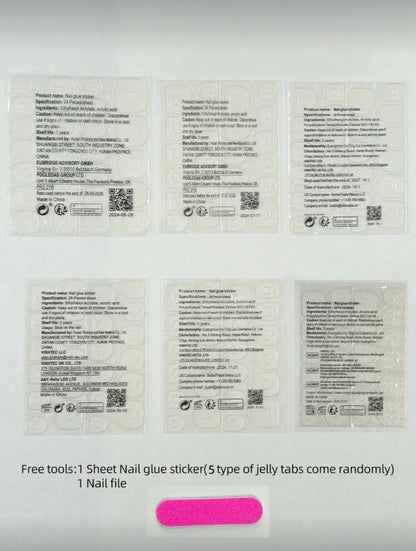 Leopard Print Reusable Oval Shape False Nails