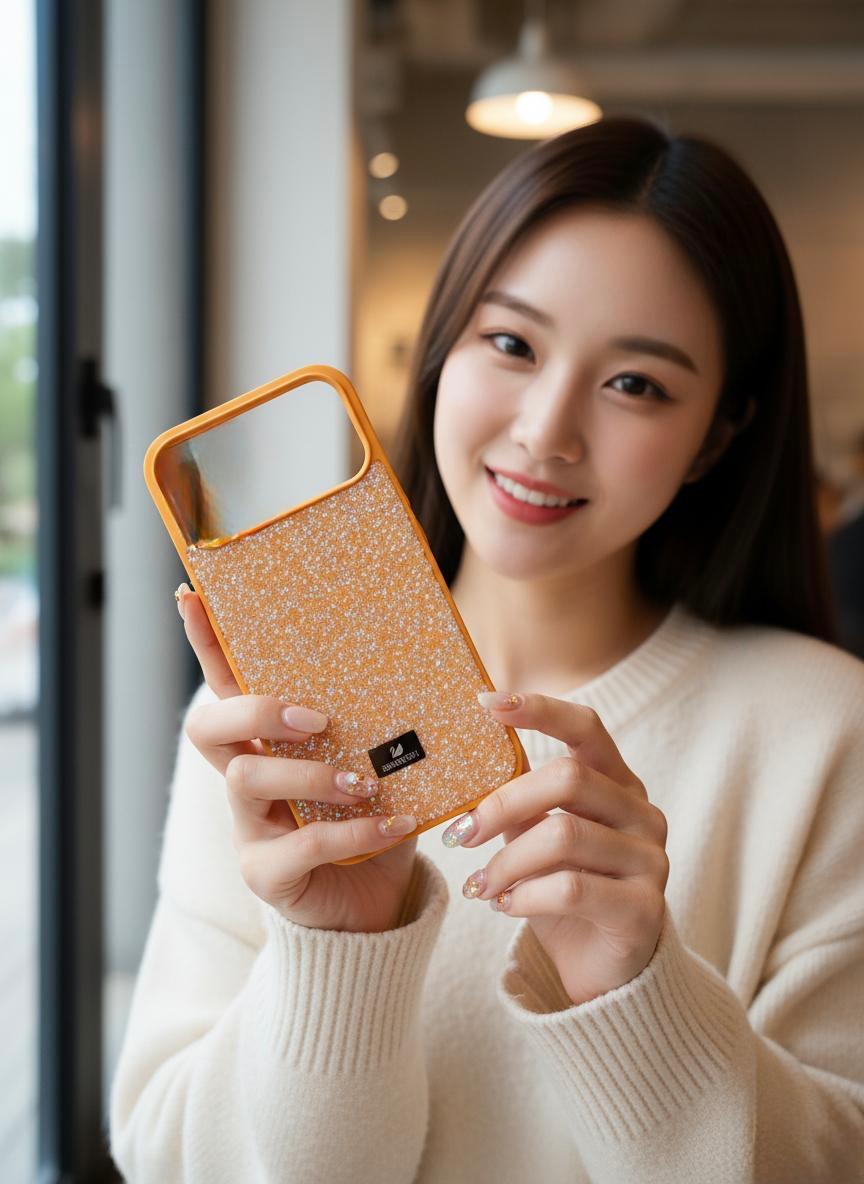 iPhone 17 Pro Max Swarovski Crystal Fabric Cases