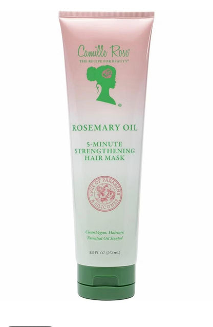 Camille Rose | Rosemary Oil 5 Minute Deep Strengthening Mask | Castor Oil, Peppermint &amp; Rosemary Essential Oils to Encourage Hair Growth &amp; Strengthen | Natural Deep Conditioner | 8.5 fl oz