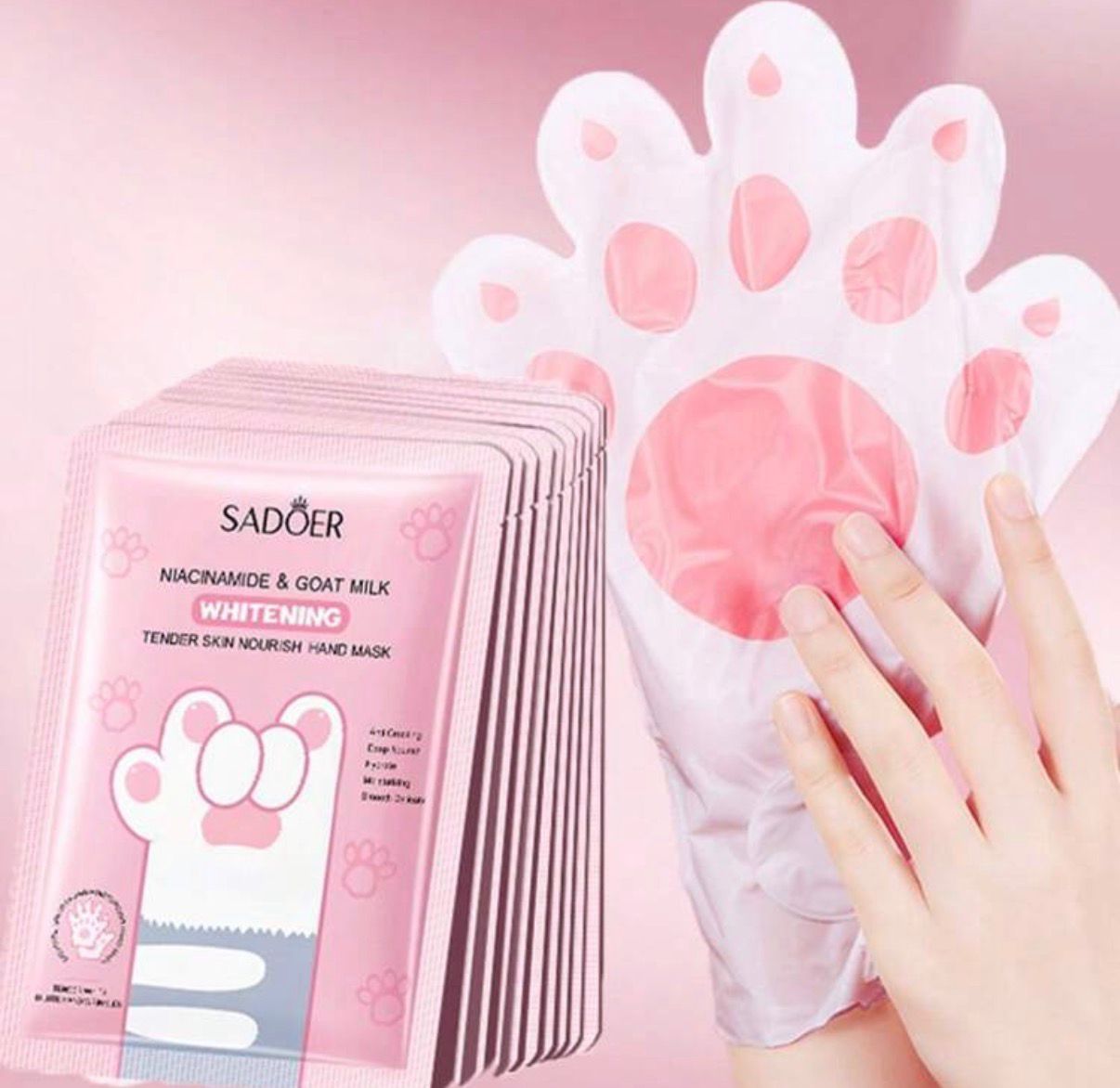 Niacinimide &amp; Goat milk whitening hand mask