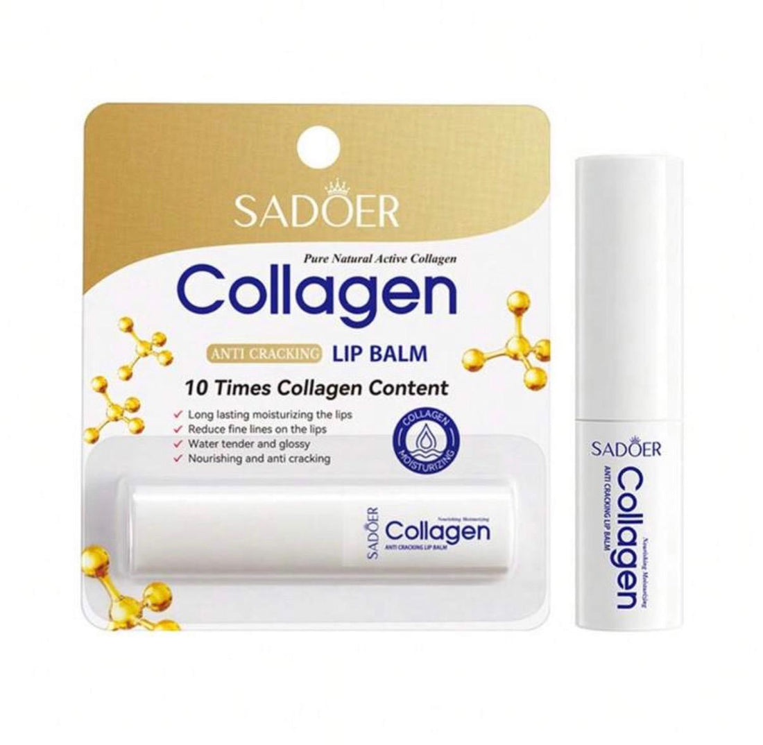 Hypoallergenic Collagen-Infused Lip Balm For All Skin Types - Moisturizing &amp; Nourishing, Prevents Dryness, Hyaluronic Acid Enriched, For Soft, Smooth Lips In Fall &amp; Winter | 1pc